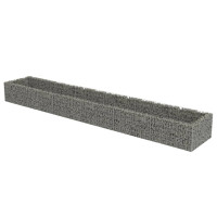 Produktbild för Planteringsgabion upphöjd galvaniserat stål 540x90x50 cm