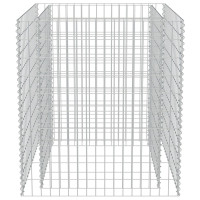 Produktbild för Planteringsgabion upphöjd galvaniserat stål 90x90x100 cm