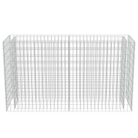 Produktbild för Planteringsgabion upphöjd galvaniserat stål 180x50x100 cm