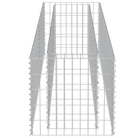 Produktbild för Planteringsgabion upphöjd galvaniserat stål 180x50x50 cm