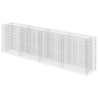 Produktbild för Planteringsgabion upphöjd galvaniserat stål 360x50x100 cm