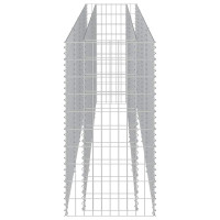 Produktbild för Planteringsgabion upphöjd galvaniserat stål 360x50x100 cm