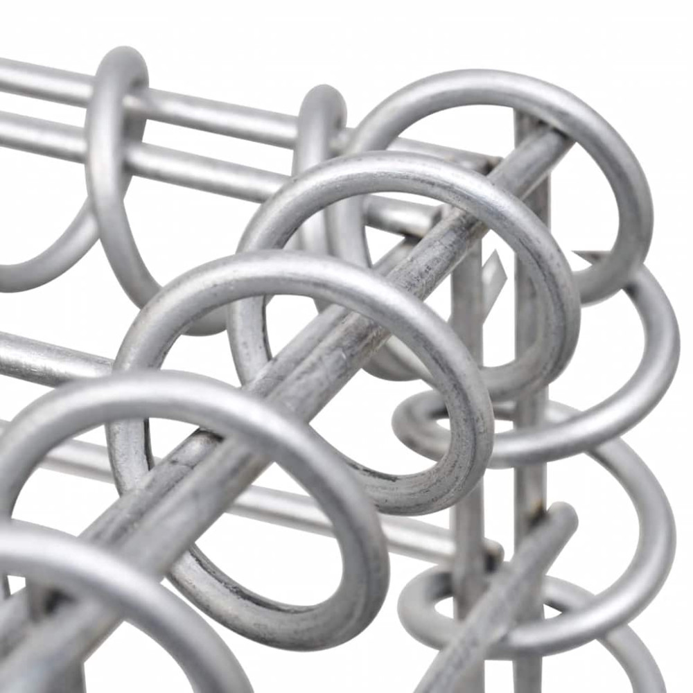 Produktbild för Planteringsgabion upphöjd galvaniserat stål 360x50x100 cm