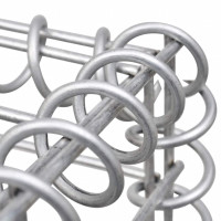 Produktbild för Planteringsgabion upphöjd galvaniserat stål 360x50x100 cm