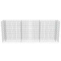 Produktbild för Planteringsgabion upphöjd galvaniserat stål 270x50x100 cm