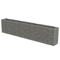 Produktbild för Planteringsgabion upphöjd galvaniserat stål 450x50x100 cm