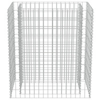 Produktbild för Planteringsgabion upphöjd galvaniserat stål 90x50x100 cm