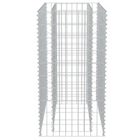 Produktbild för Planteringsgabion upphöjd galvaniserat stål 90x50x100 cm