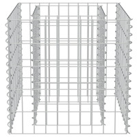 Produktbild för Planteringsgabion upphöjd galvaniserat stål 50x50x50 cm