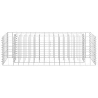 Produktbild för Planteringsgabion upphöjd galvaniserat stål 90x30x30 cm