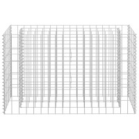 Produktbild för Planteringsgabion upphöjd galvaniserat stål 90x30x60 cm