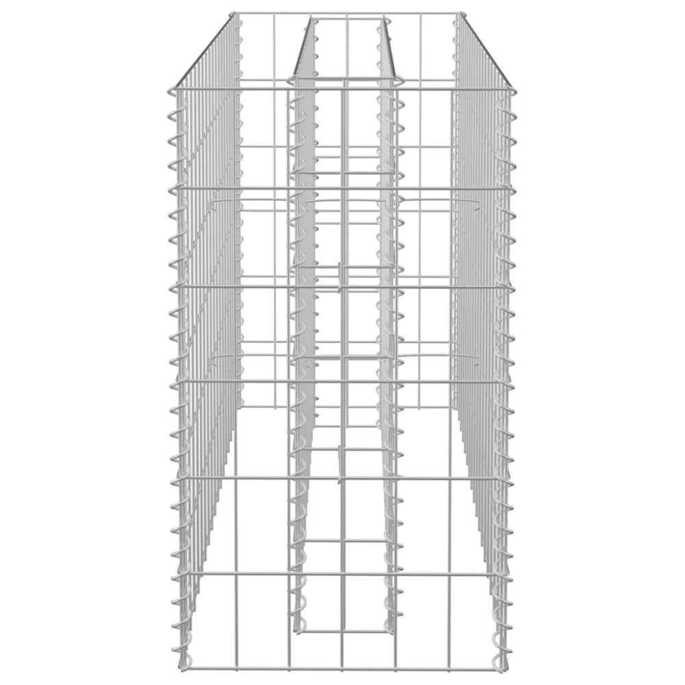 Produktbild för Planteringsgabion upphöjd galvaniserat stål 90x30x60 cm