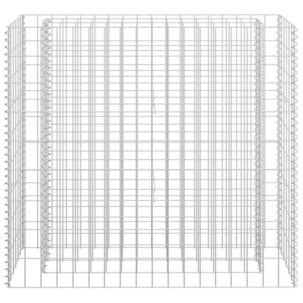 Produktbild för Planteringsgabion upphöjd galvaniserat stål 90x30x90 cm