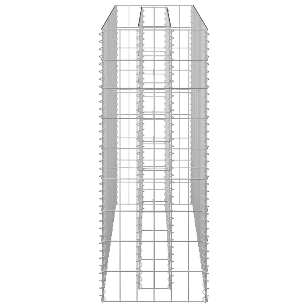 Produktbild för Planteringsgabion upphöjd galvaniserat stål 90x30x90 cm
