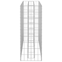 Produktbild för Planteringsgabion upphöjd galvaniserat stål 90x30x90 cm