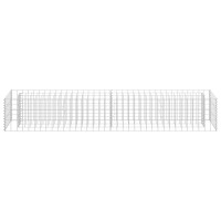 Produktbild för Planteringsgabion upphöjd galvaniserat stål 180x30x30 cm