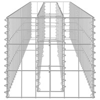 Produktbild för Planteringsgabion upphöjd galvaniserat stål 180x30x30 cm