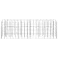 Produktbild för Planteringsgabion upphöjd galvaniserat stål 180x30x60 cm