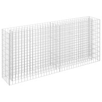 Produktbild för Planteringsgabion upphöjd galvaniserat stål 180x30x90 cm
