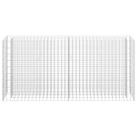 Produktbild för Planteringsgabion upphöjd galvaniserat stål 180x30x90 cm