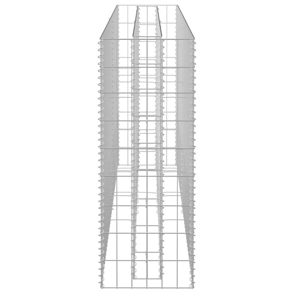 Produktbild för Planteringsgabion upphöjd galvaniserat stål 180x30x90 cm