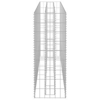 Produktbild för Planteringsgabion upphöjd galvaniserat stål 180x30x90 cm