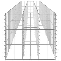 Produktbild för Planteringsgabion upphöjd galvaniserat stål 270x30x30 cm