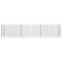 Produktbild för Planteringsgabion upphöjd galvaniserat stål 270x30x60 cm
