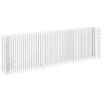 Produktbild för Planteringsgabion upphöjd galvaniserat stål 270x30x90 cm