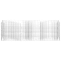 Produktbild för Planteringsgabion upphöjd galvaniserat stål 270x30x90 cm