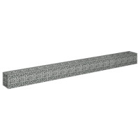 Produktbild för Planteringsgabion upphöjd galvaniserat stål 360x30x30 cm