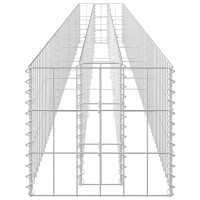 Produktbild för Planteringsgabion upphöjd galvaniserat stål 360x30x30 cm