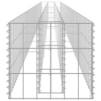 Produktbild för Planteringsgabion upphöjd galvaniserat stål 450x30x30 cm