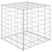 Produktbild för Planteringsgabion upphöjd stål 40x40x40 cm