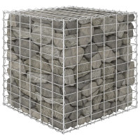 Produktbild för Planteringsgabion upphöjd stål 60x60x60 cm