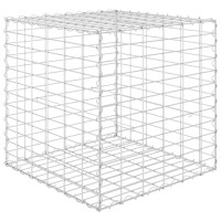 Produktbild för Planteringsgabion upphöjd stål 60x60x60 cm