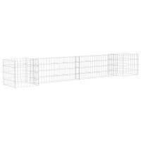 Produktbild för Planteringsgabion H-formad stål 260x40x40 cm