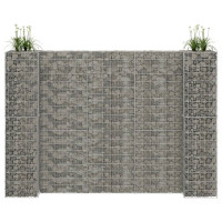 Produktbild för Planteringsgabion H-formad stål 260x40x180 cm