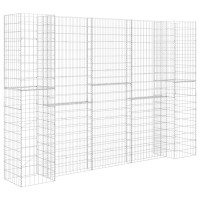 Produktbild för Planteringsgabion H-formad stål 260x40x200 cm