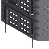 Produktbild för Kompostlåda svart 93,3x93,3x146 cm 1000 L