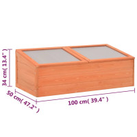 Miniatyr av produktbild för Växthus trä 100x50x34 cm