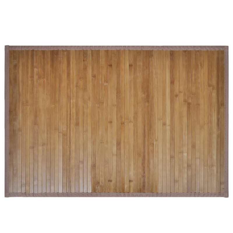 Produktbild för Badrumsmattor bambu 2 st 40 x 50 cm brun