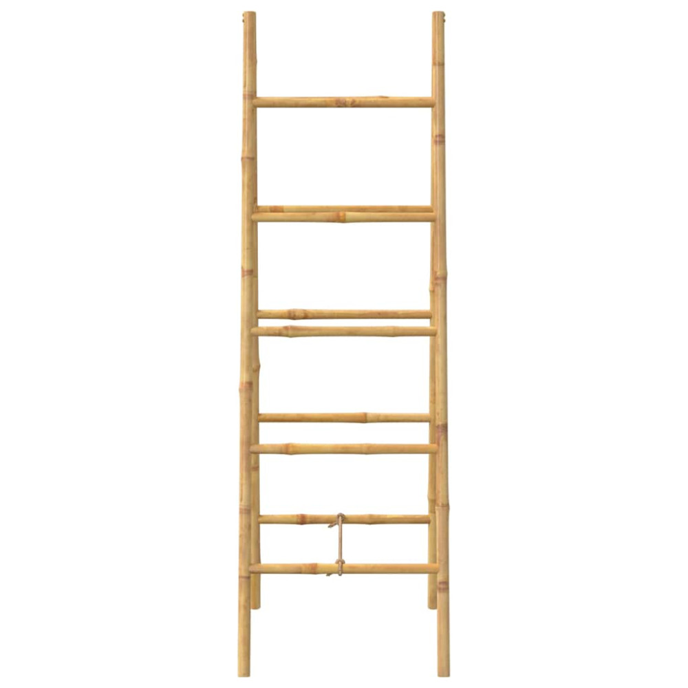 Produktbild för Dubbel handduksstege med 5 pinnar bambu 50x160 cm