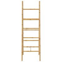 Produktbild för Dubbel handduksstege med 5 pinnar bambu 50x160 cm
