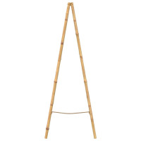 Produktbild för Dubbel handduksstege med 5 pinnar bambu 50x160 cm
