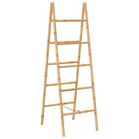Produktbild för Dubbel handduksstege med 5 pinnar bambu 50x160 cm