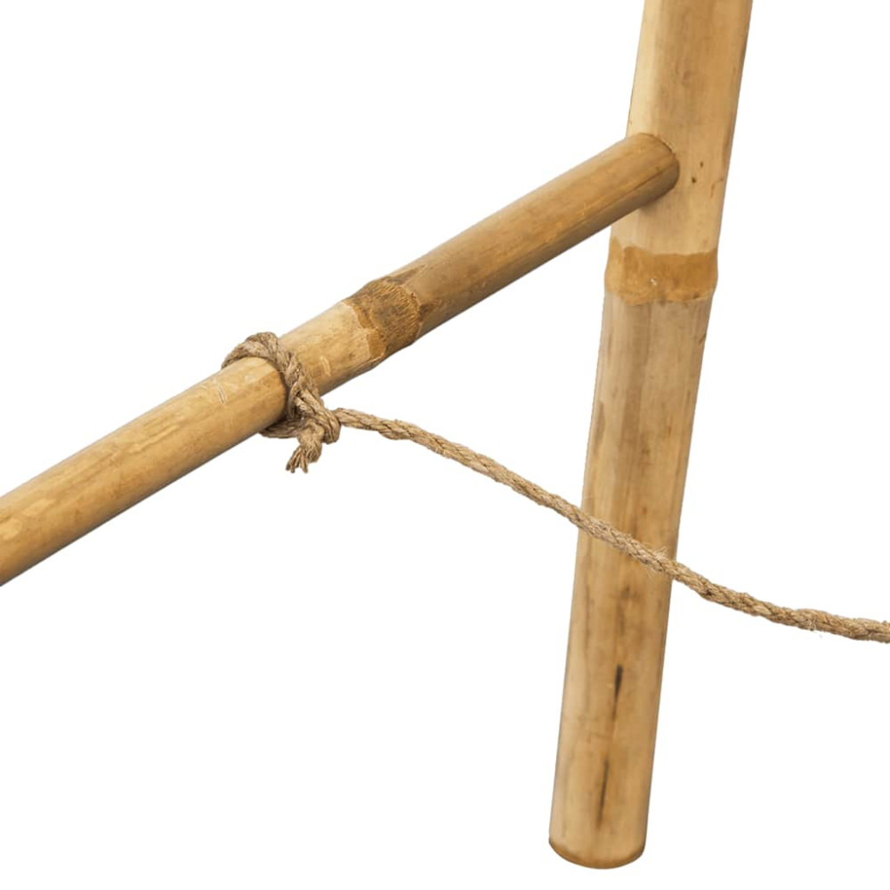 Produktbild för Dubbel handduksstege med 5 pinnar bambu 50x160 cm
