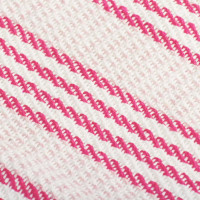 Produktbild för Filt bomull ränder 125x150 cm rosa och vit