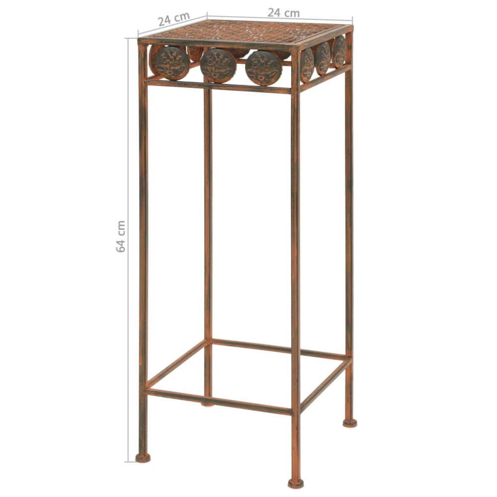 Produktbild för Växtstativ 3 delar vintage stil metall rostfärgade