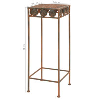 Produktbild för Växtstativ 3 delar vintage stil metall rostfärgade